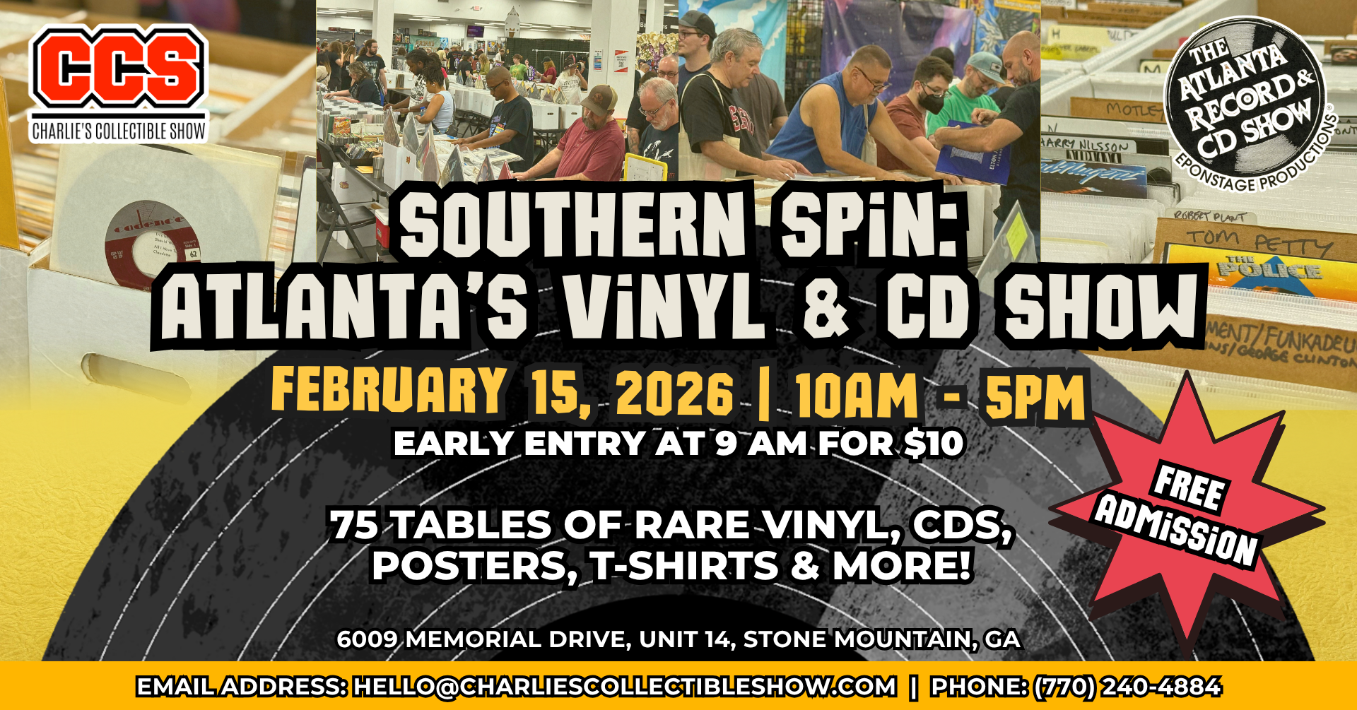 Banner, IG, Reel – Southern Spin Atlanta CD and Record Show Feb